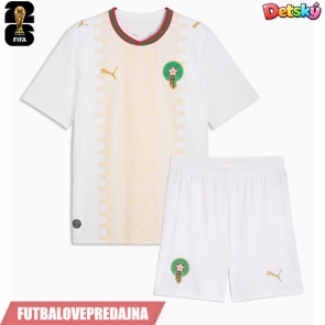 Lacne Dětský Futbalové dres Maroko MS 2026 Krátky Rukáv - Preč (+ trenírky)